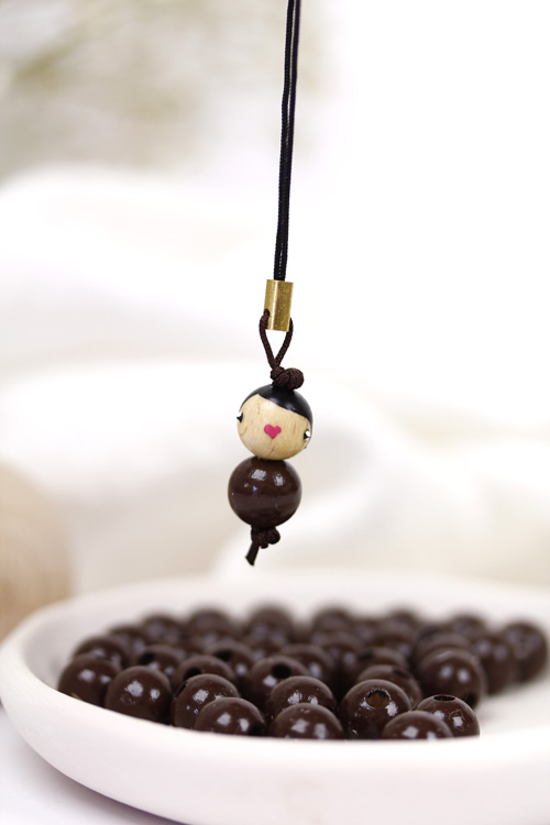 Poupée Bois 10 mm Chocolat (image pour) Poupée Bois 10 mm Chocolat